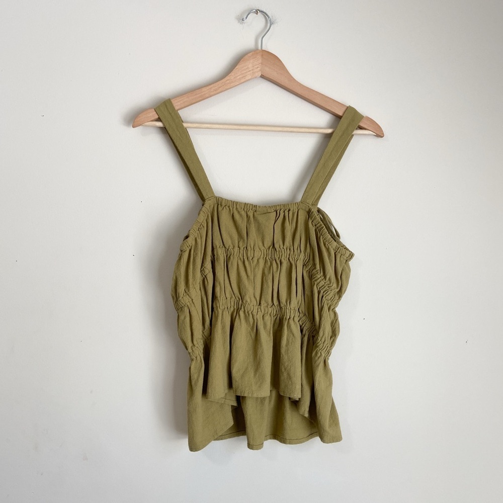 Universal Thread Olive Green Smocked Tank Top - Picture 5 of 6